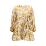 Zimmermann Bicolor Cotton Daylight Wrap Mini Dress