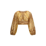 Zimmermann Bicolor Cotton Bustier Top - Wanderlust Collection
