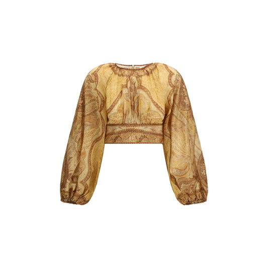 Zimmermann Bicolor Cotton Bustier Top - Wanderlust Collection