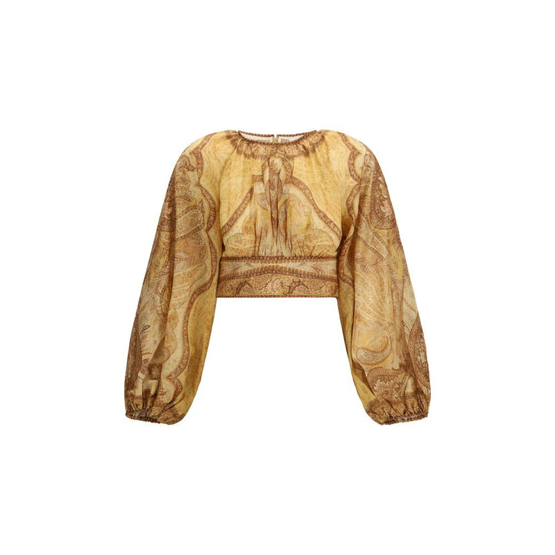 Zimmermann Bicolor Cotton Bustier Top - Wanderlust Collection