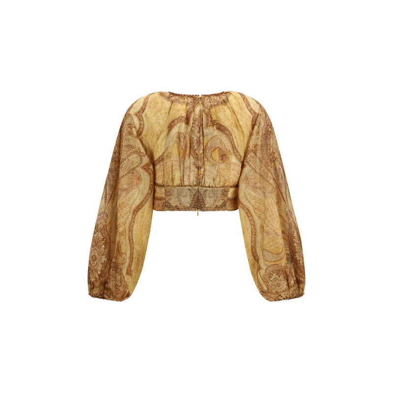 Zimmermann Bicolor Cotton Bustier Top - Wanderlust Collection