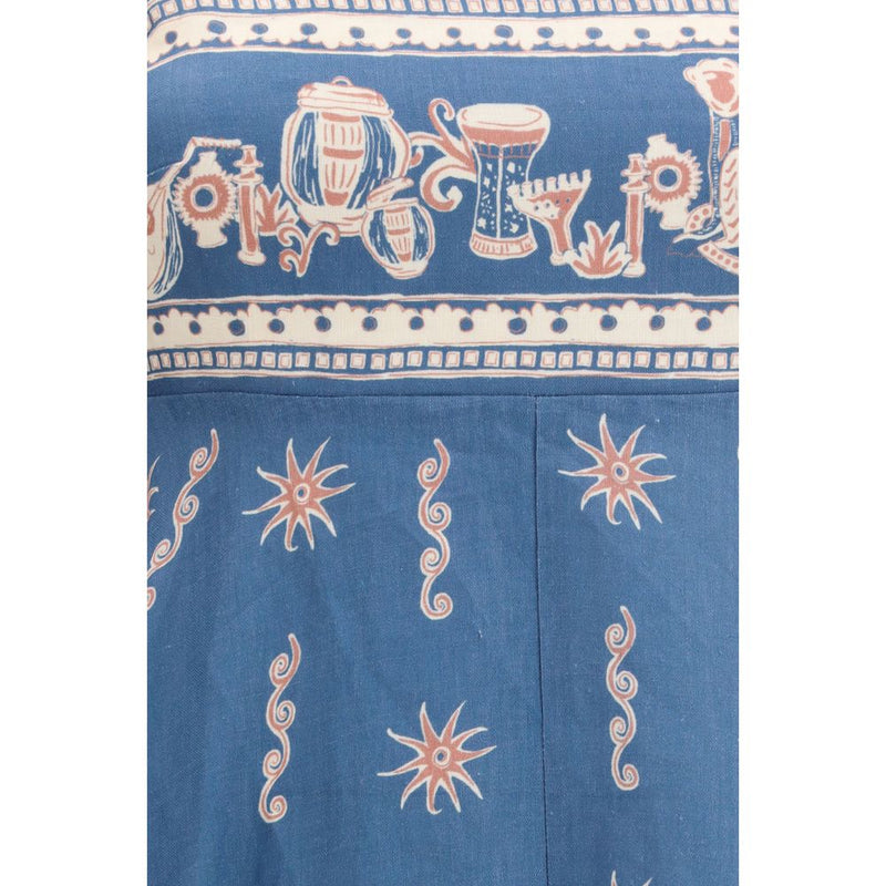 Robe décontractée en lin bleu Alemais