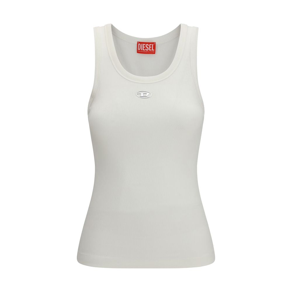 Diesel T-Anki-Od Top en Coton Blanc pour Femmes