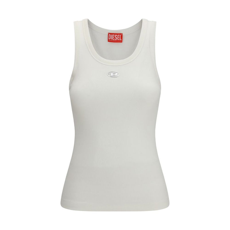 Diesel T-Anki-Od Top en Coton Blanc pour Femmes