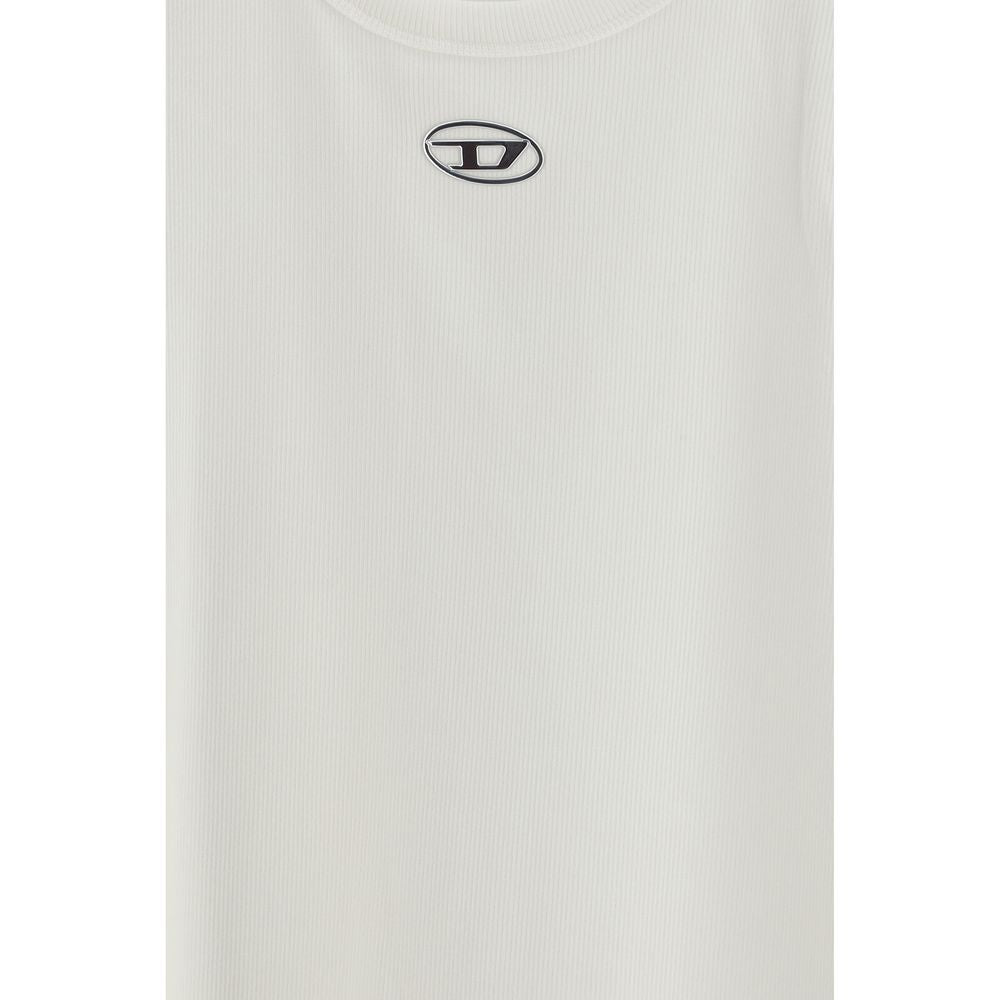 Diesel T-Anki-Od Top en Coton Blanc pour Femmes