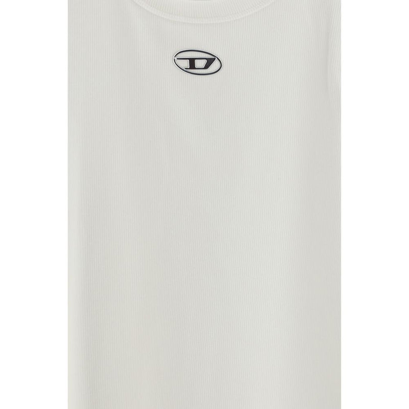Diesel T-Anki-Od Top en Coton Blanc pour Femmes