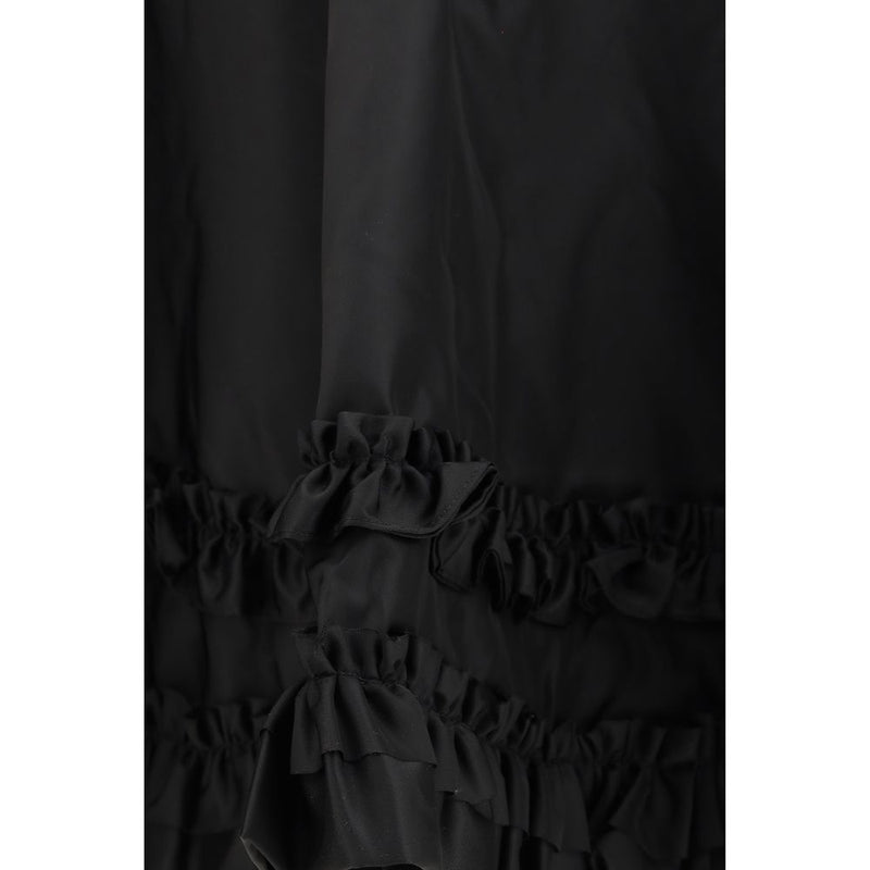 Ganni Black Recycled Polyamide Mini Frill Skirt