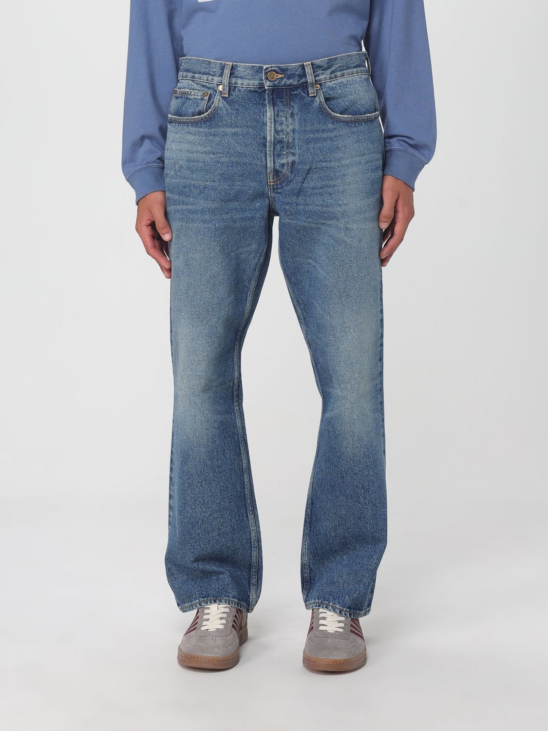 Golden Goose Blue Cotton Flared Jeans for Men