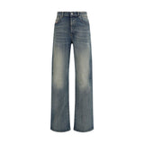 Diesel 1971 D-Sent Blue Cotton Straight-Leg Jeans for Women