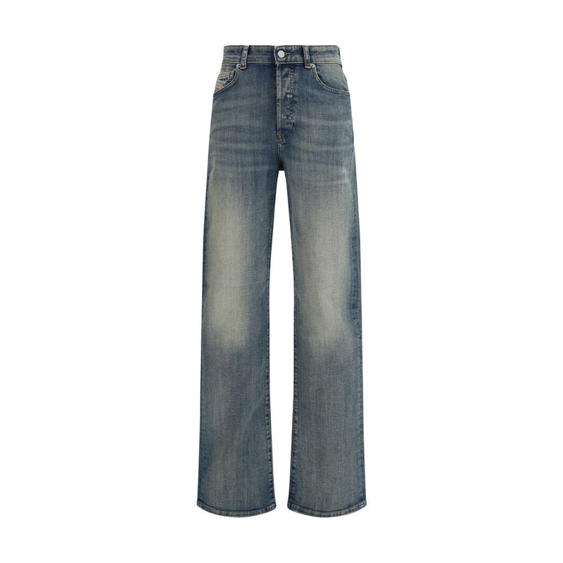 Diesel 1971 D-Sent Blue Cotton Straight-Leg Jeans for Women