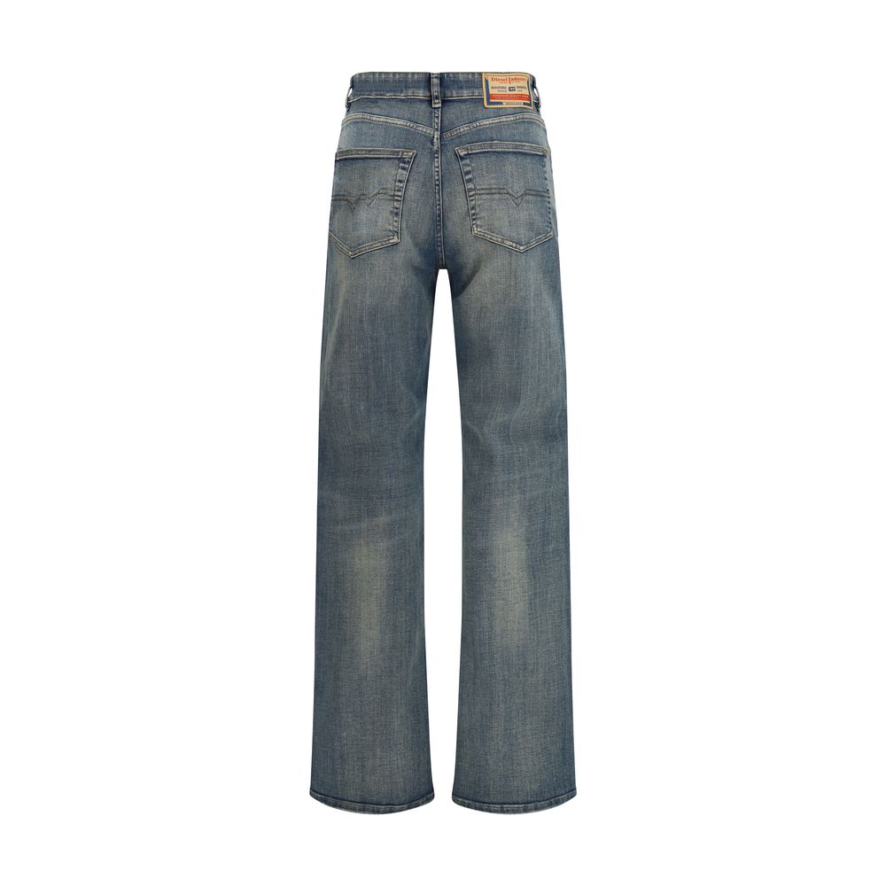 Diesel 1971 D-Sent Blue Cotton Straight-Leg Jeans for Women