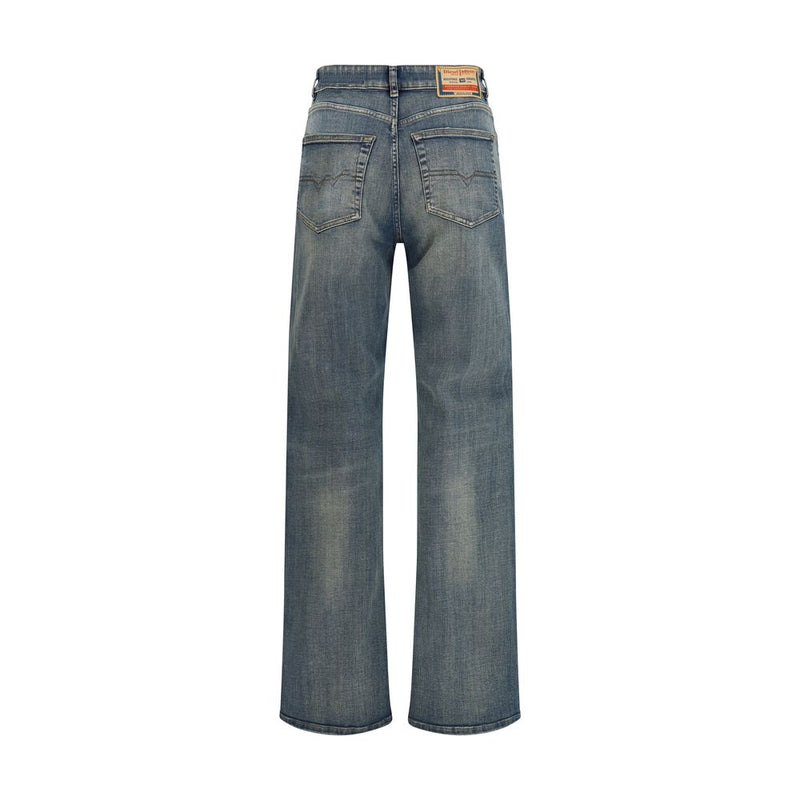 Diesel 1971 D-Sent Blue Cotton Straight-Leg Jeans for Women