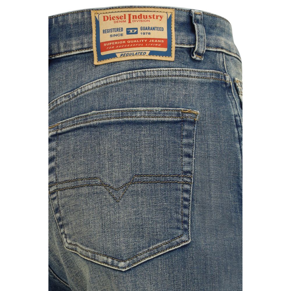 Diesel 1971 D-Sent Blue Cotton Straight-Leg Jeans for Women