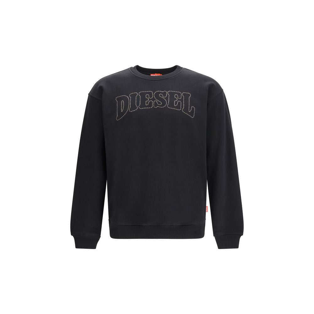Diesel S-Norm-V10 Black Cotton Sweatshirt for Men