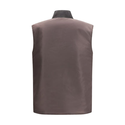 Diesel Bruine Polyamide Mouwloze Jas