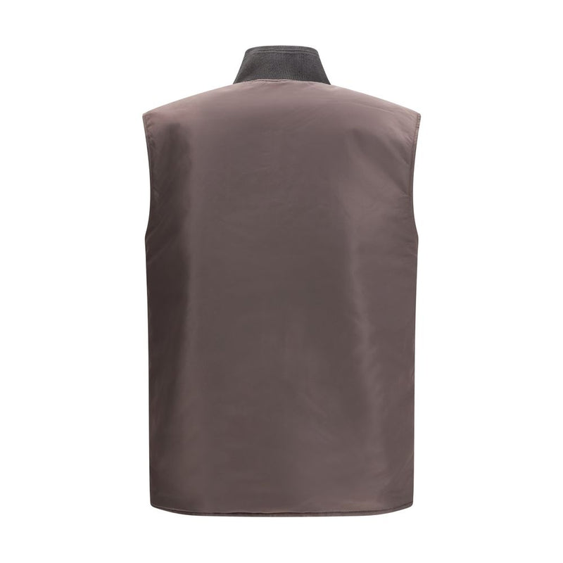 Diesel Bruine Polyamide Mouwloze Jas