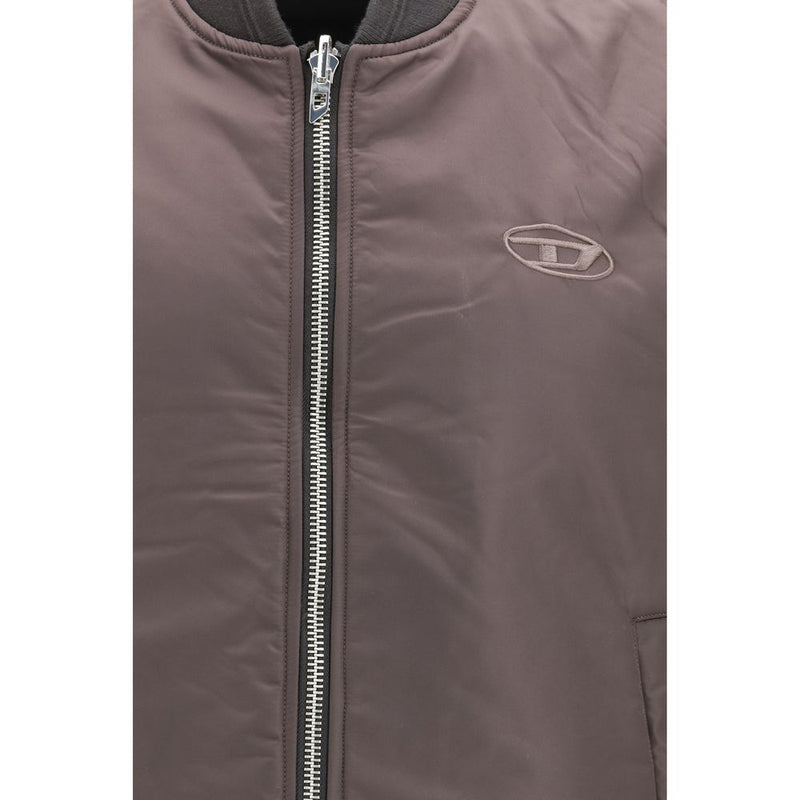 Diesel Bruine Polyamide Mouwloze Jas