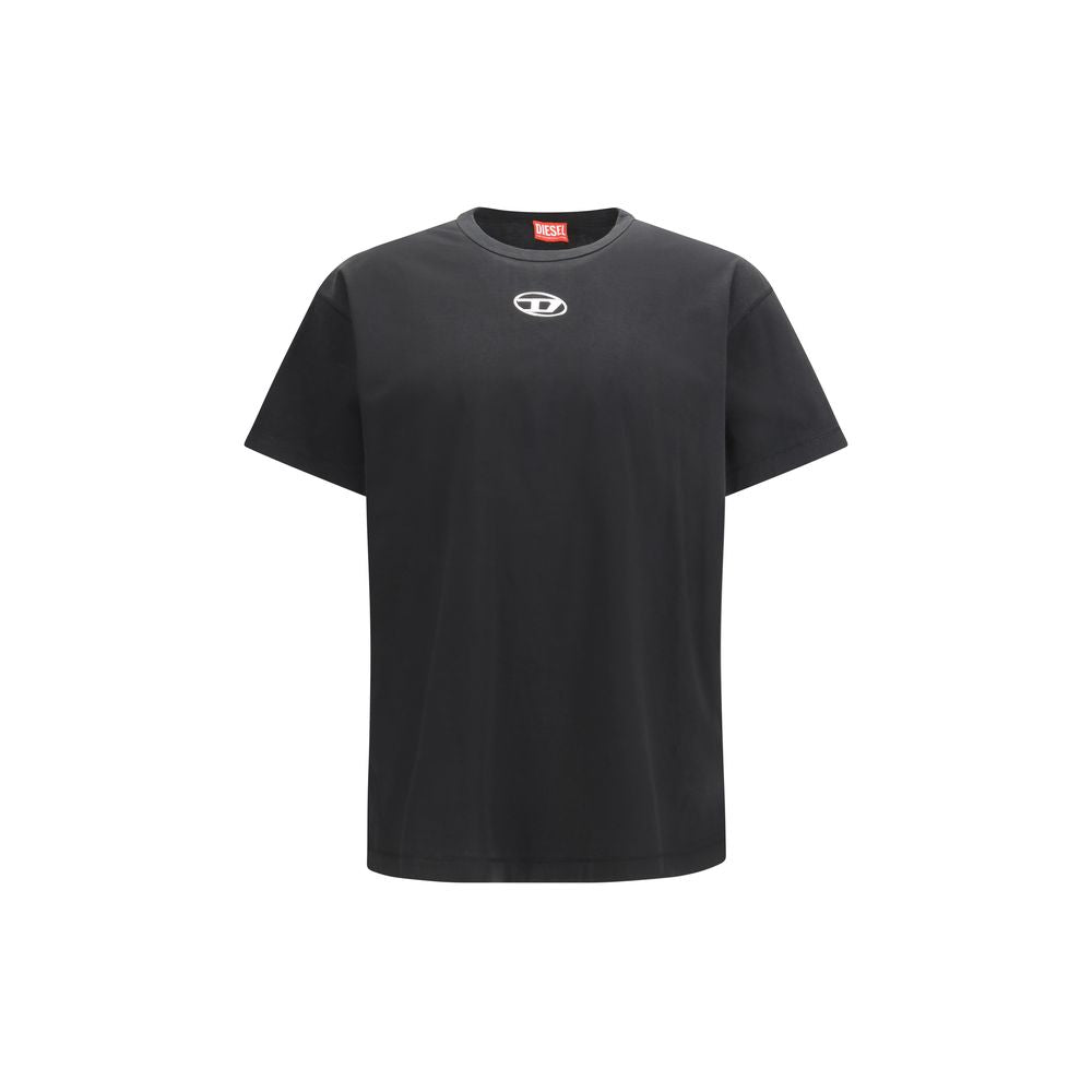 Diesel T-Norm-IOD Black Cotton T-Shirt for Men