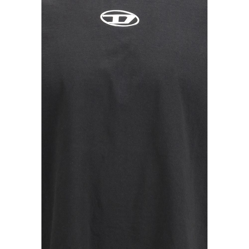 Diesel T-Norm-IOD Black Cotton T-Shirt for Men