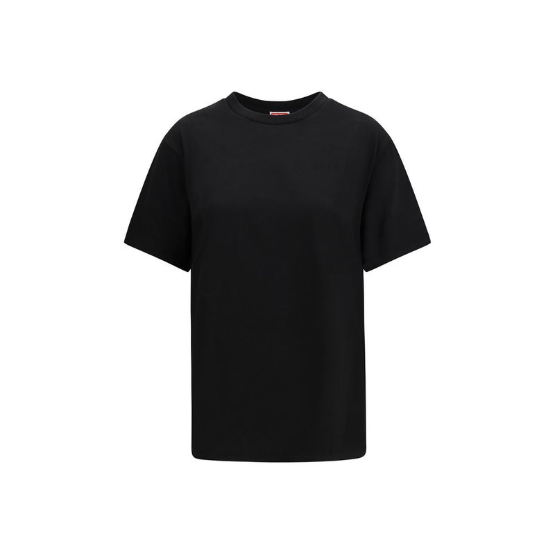 Kenzo Black Cotton T-Shirt with Boke Flower Embroidery
