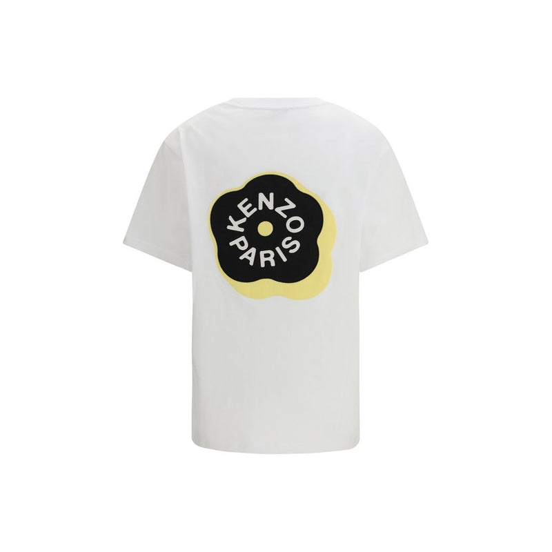 Kenzo White Cotton T-Shirt - Oversized Boke Flower Design