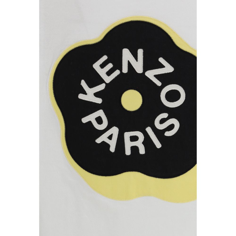 Kenzo White Cotton T-Shirt - Oversized Boke Flower Design
