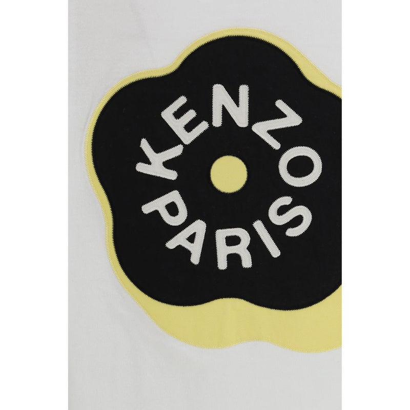Kenzo White Cotton T-Shirt - Oversized Boke Flower Design