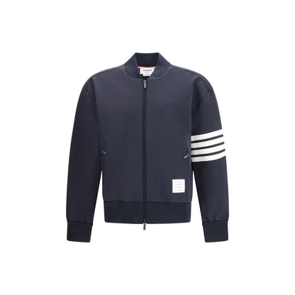 Bomber en viscose bleu Thom Browne