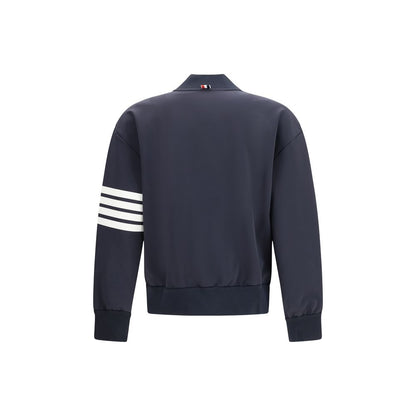 Bomber en viscose bleu Thom Browne