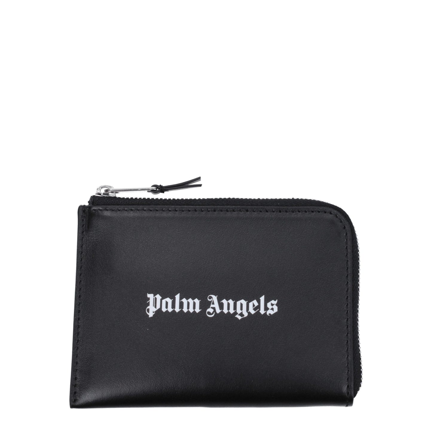 Palm Angels Zwarte Leren Pasjeshouder