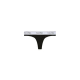 Calvin Klein Underwear Black Cotton Thong F3786E - Confort et Élégance