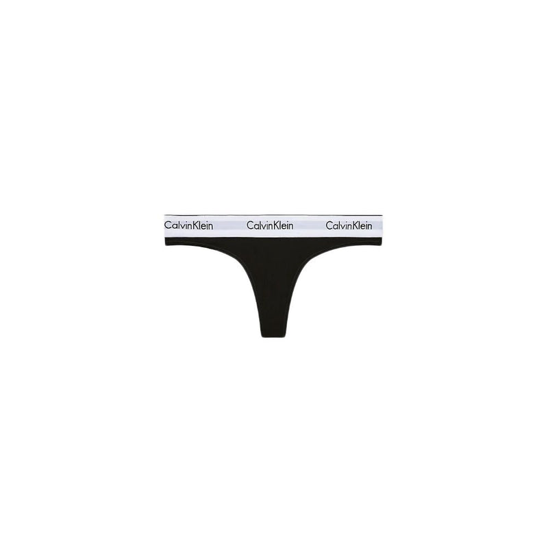 Calvin Klein Underwear Black Cotton Thong F3786E - Confort et Élégance
