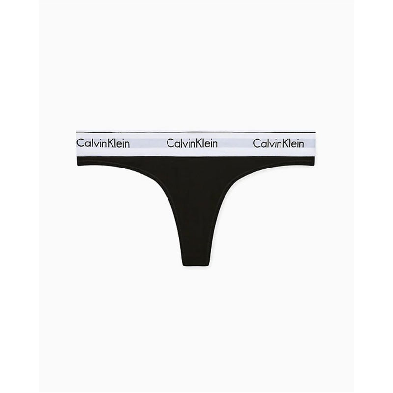 Calvin Klein Underwear Black Cotton Thong F3786E - Confort et Élégance