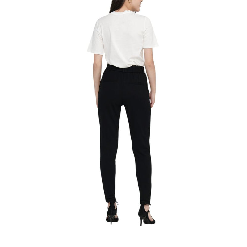 Only ONLPOPTRASH LIFE EASY COL Black Viscose Casual Pants