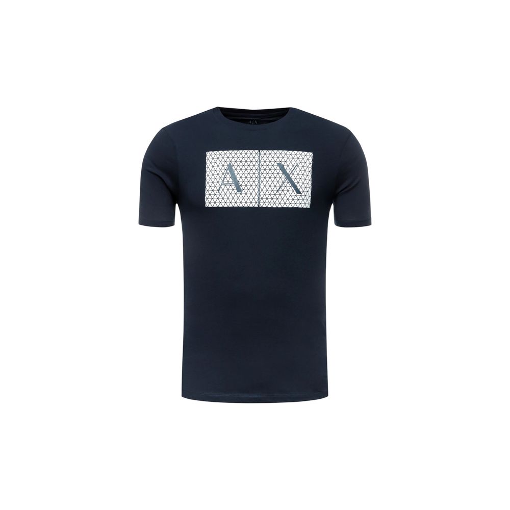 T-shirt en coton bleu Armani Exchange