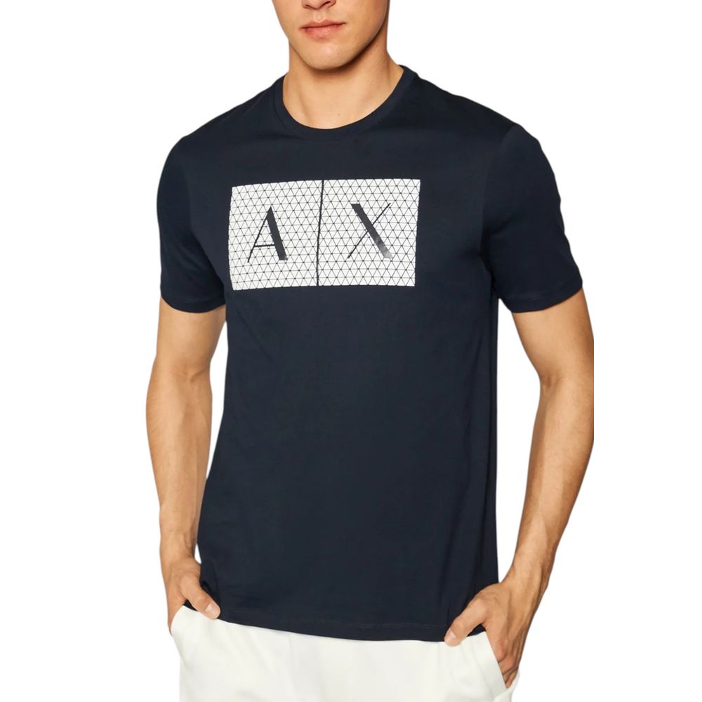 T-shirt en coton bleu Armani Exchange