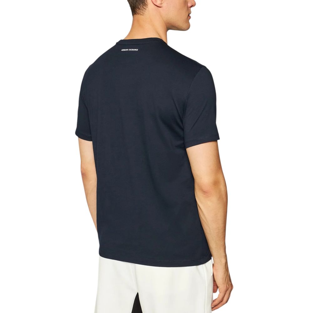 T-shirt en coton bleu Armani Exchange
