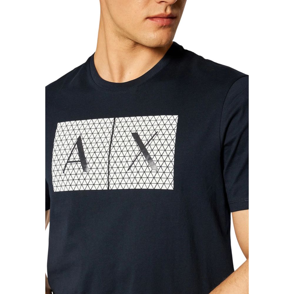 T-shirt en coton bleu Armani Exchange