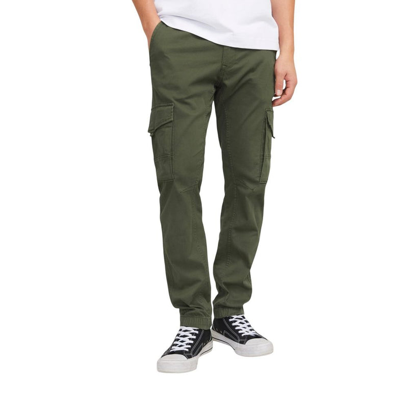 Jack Jones Groene Skinny Broek van Katoen