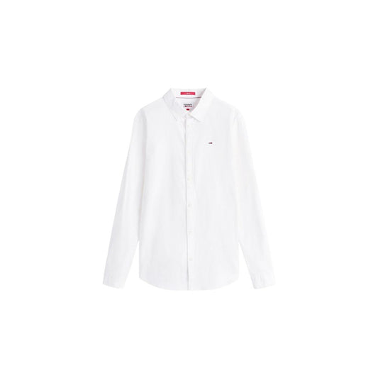 Tommy Hilfiger Jeans wit katoenen overhemd