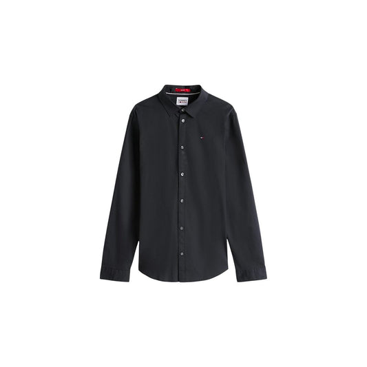 Tommy Hilfiger Jeans Zwart Katoenen Overhemd