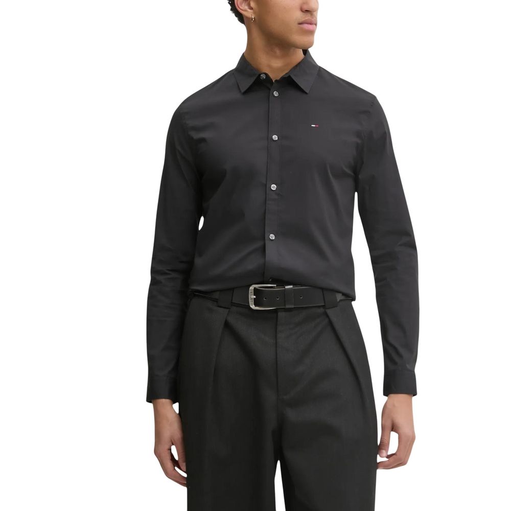 Chemise Tommy Hilfiger Jeans en coton noir