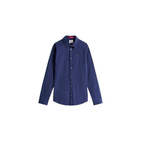Tommy Hilfiger Jeans Blauw Katoenen Overhemd