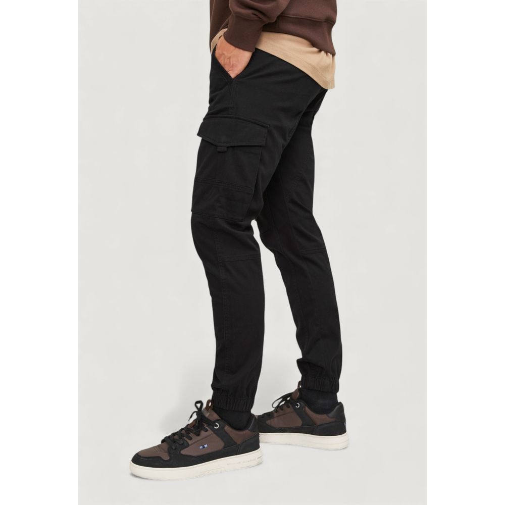 Jack Jones JPSTPAUL JJFLAKE Black Cotton Skinny Pants