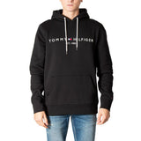 Sweat à capuche en coton noir Tommy Hilfiger