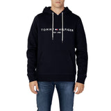 Sweat à capuche bleu en coton Tommy Hilfiger