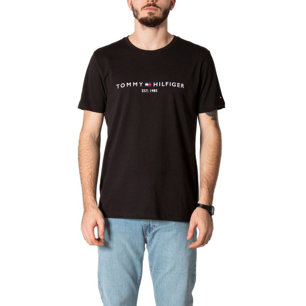 T-shirt en coton noir Tommy Hilfiger