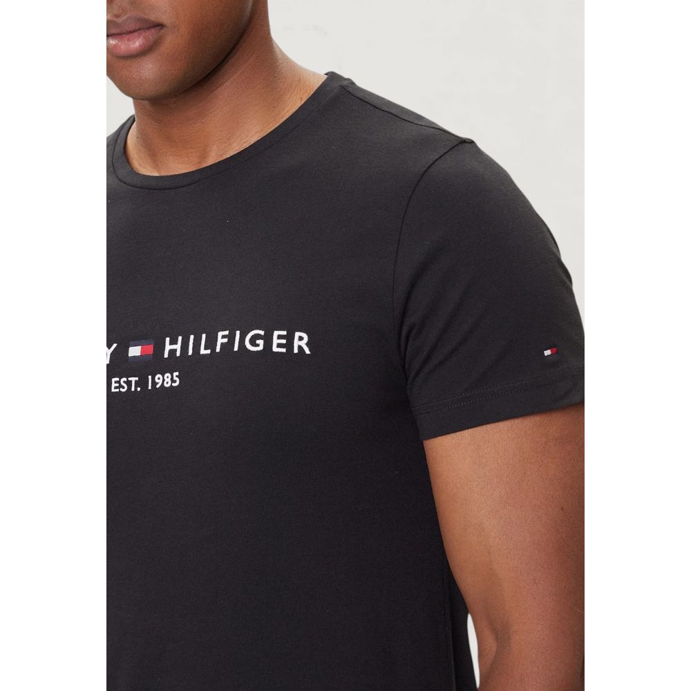 T-shirt en coton noir Tommy Hilfiger
