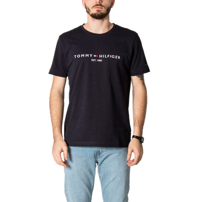 T-shirt en coton bleu Tommy Hilfiger