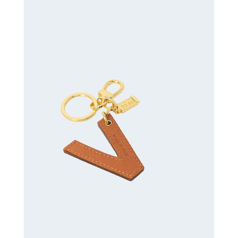 Alviero Martini Prima Classe Beige Leather Keychain - Élégance et Fonctionnalité